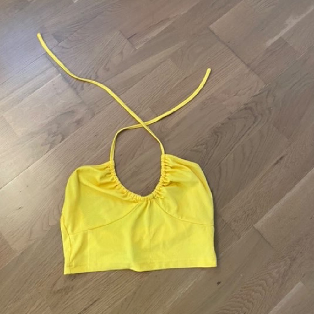 yellow crop top